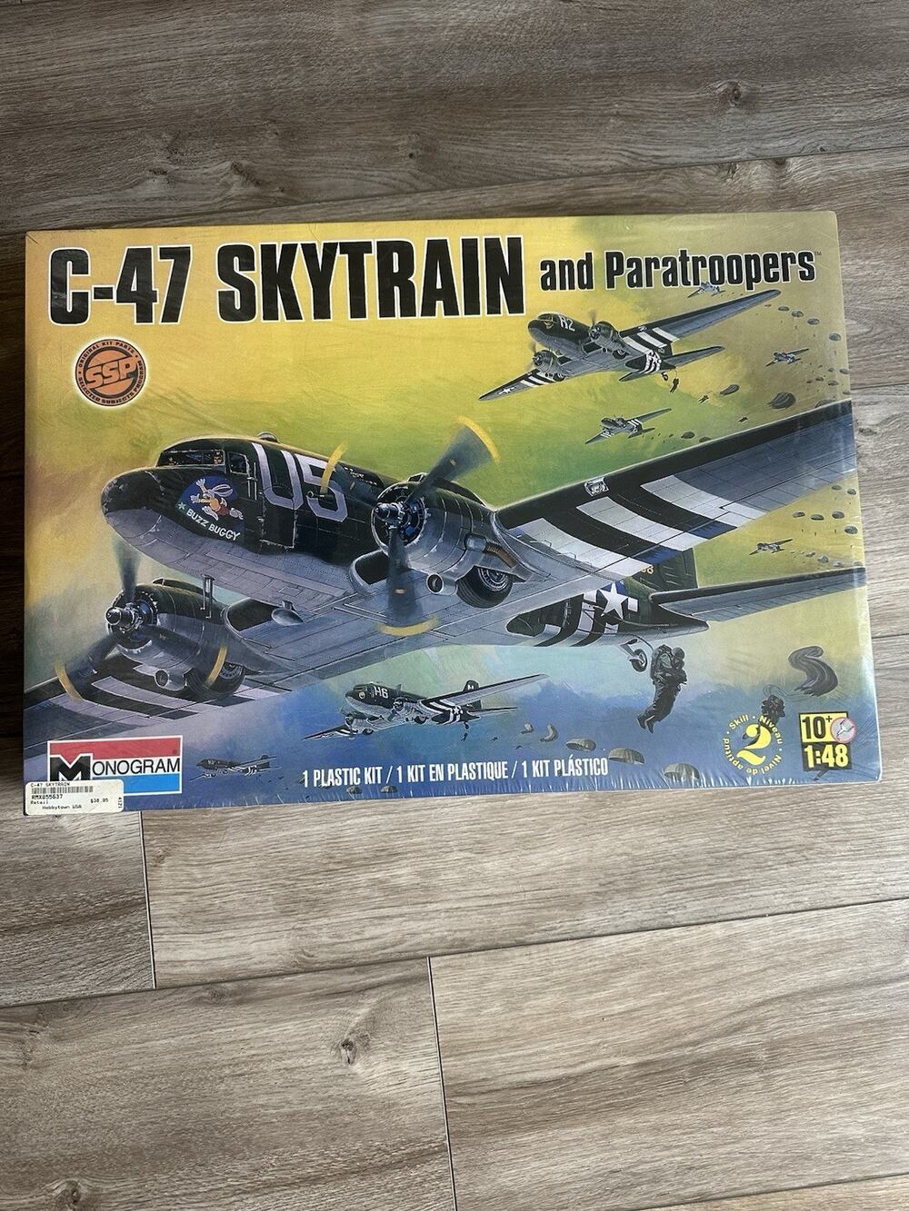 Monogram C-47 SKYTRAIN and Paratroopers 85-8637 1:48 - NEW SEALED